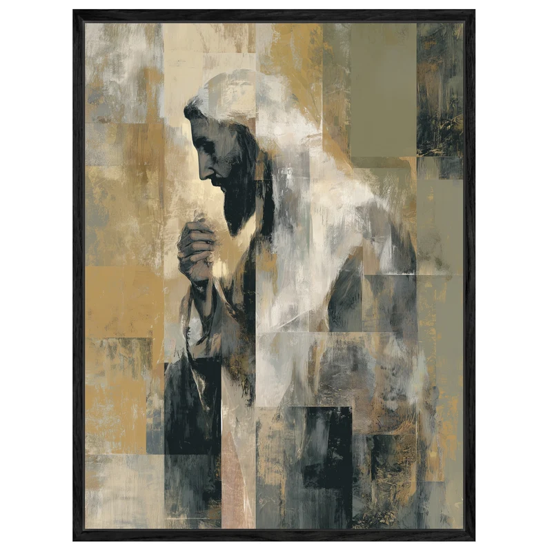 Abstraktes Jesusbild Leinwandbild
