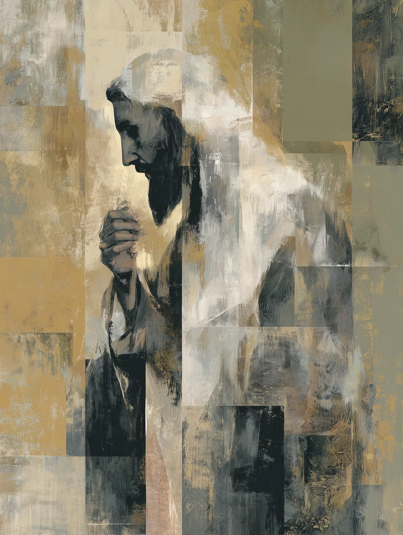 Abstraktes Jesusbild Poster