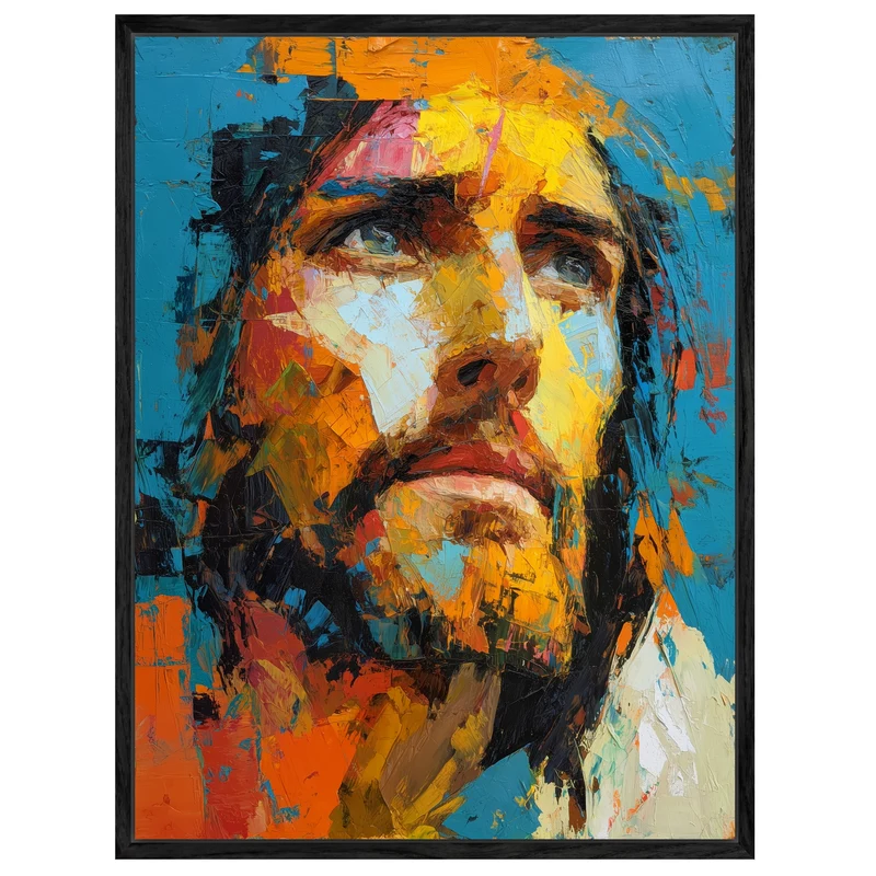 Jesus in Farben Leinwandbild