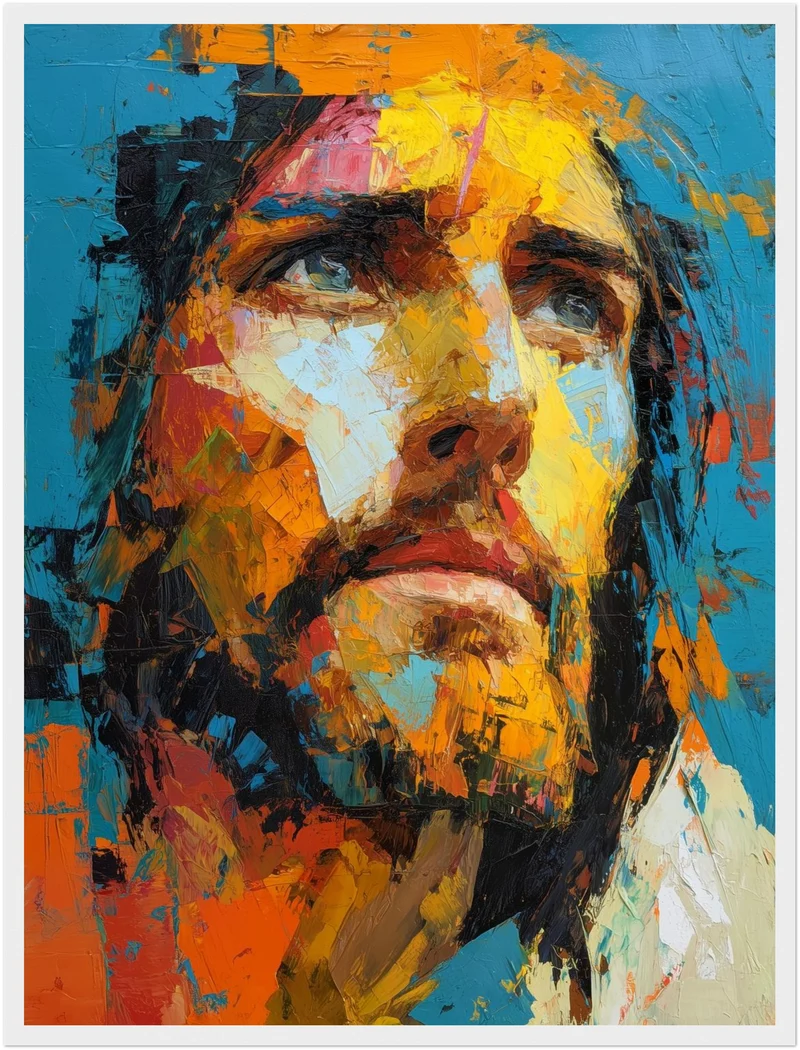 Jesus in Farben Poster