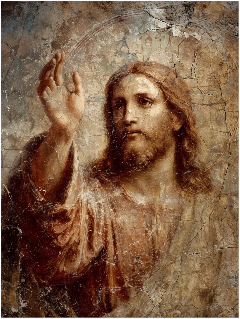 Segnender Jesus Leinwandbild
