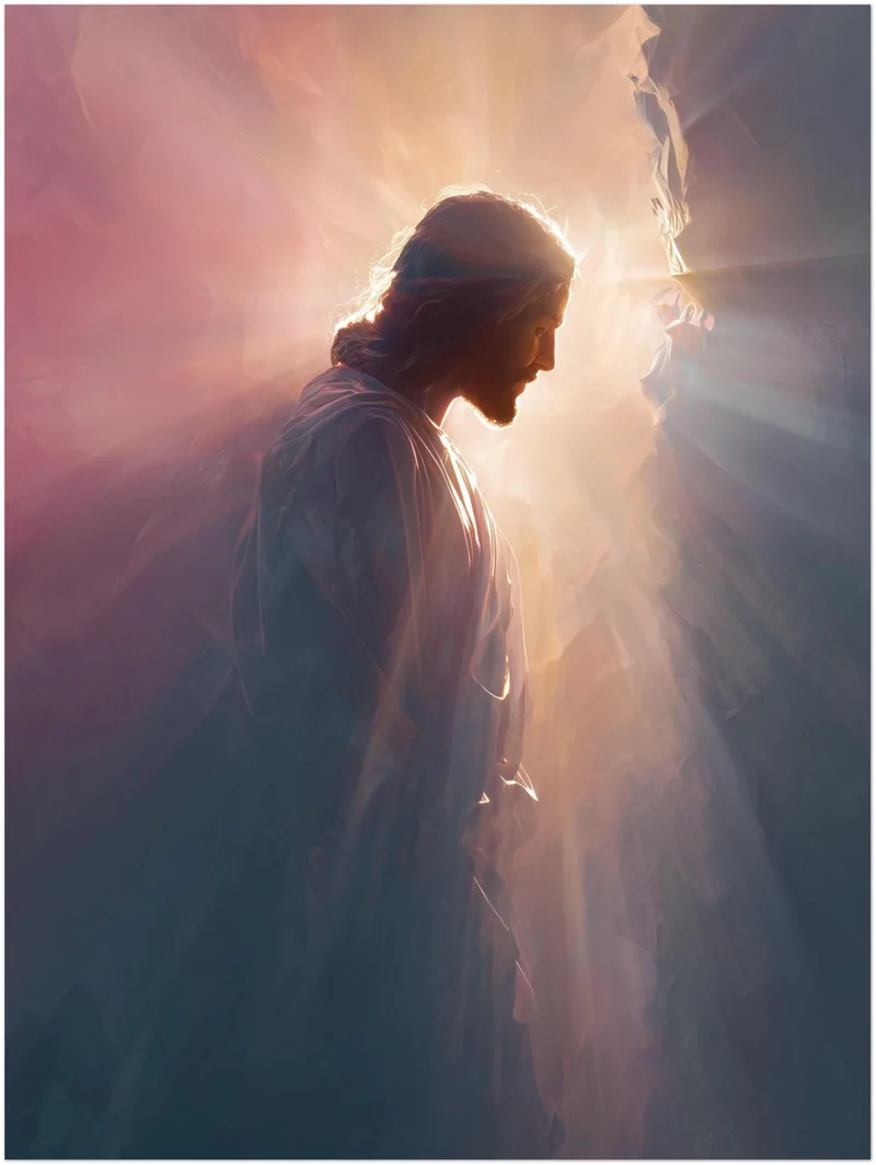 Jesus im Licht Leinwandbild
