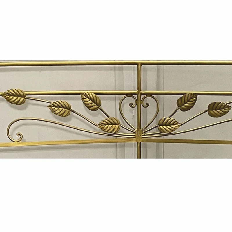 Casa Padrino Luxus Jugendstil Schmiedeeisen Sofa Gold / Creme 435 cm - Hotel & Garten Sofa