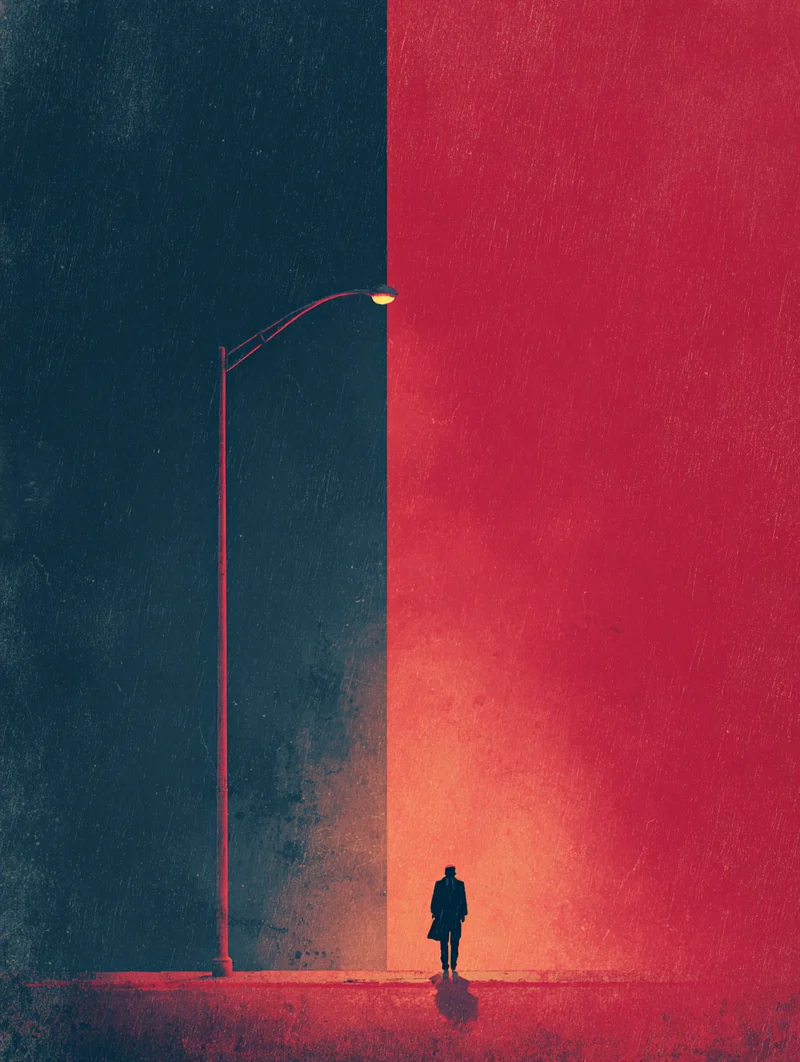 Alleingänger unter Nachtlicht Poster