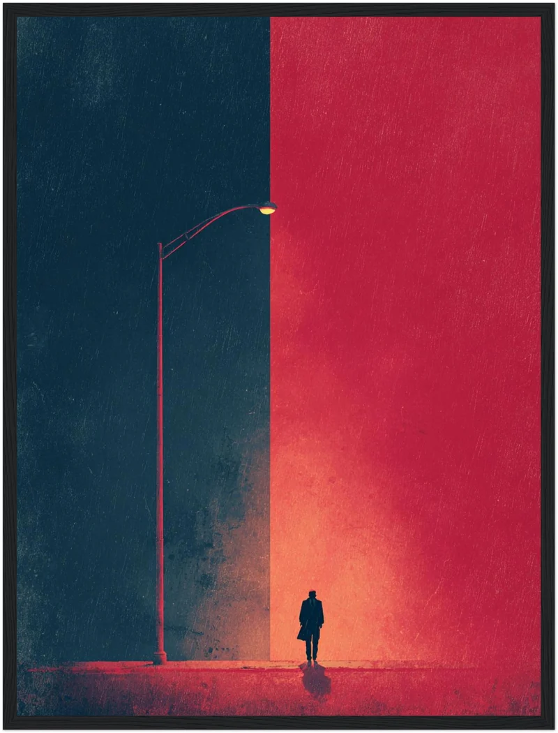 Alleingänger unter Nachtlicht Poster