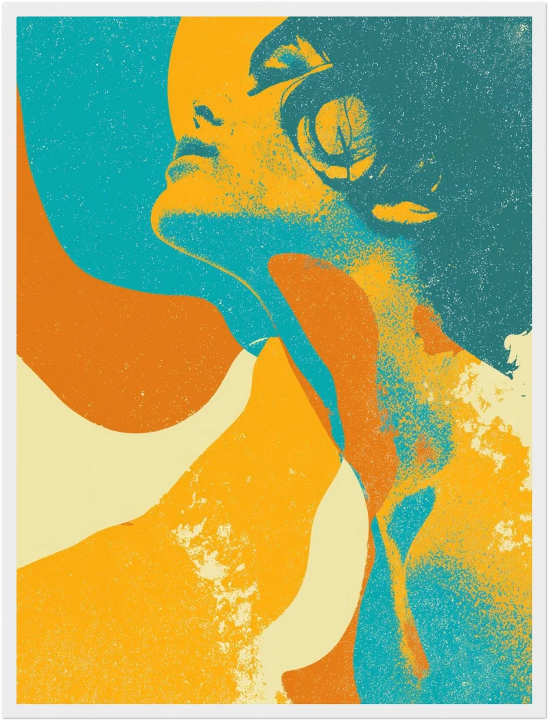 Frauenporträt Silhouette Poster
