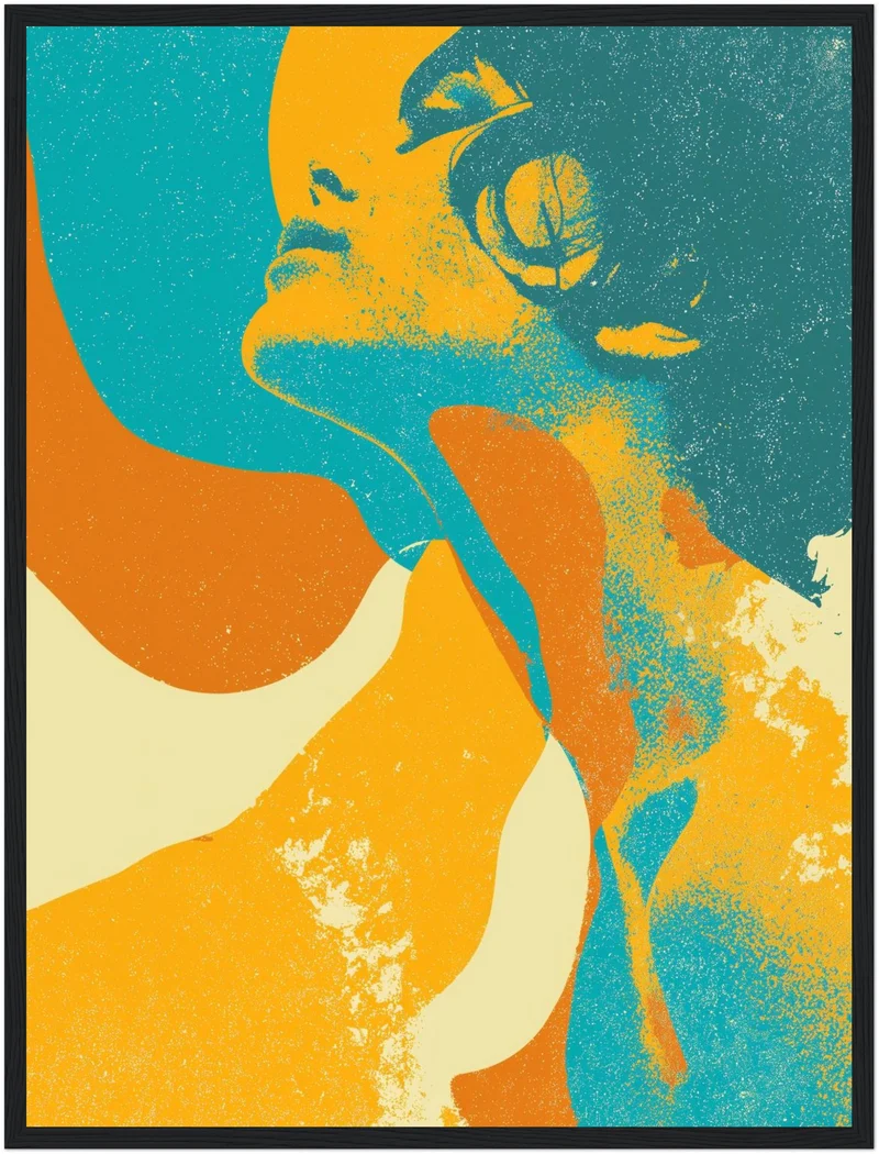 Frauenporträt Silhouette Poster