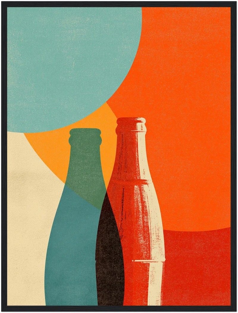 Flaschenmotiv Grafik Poster