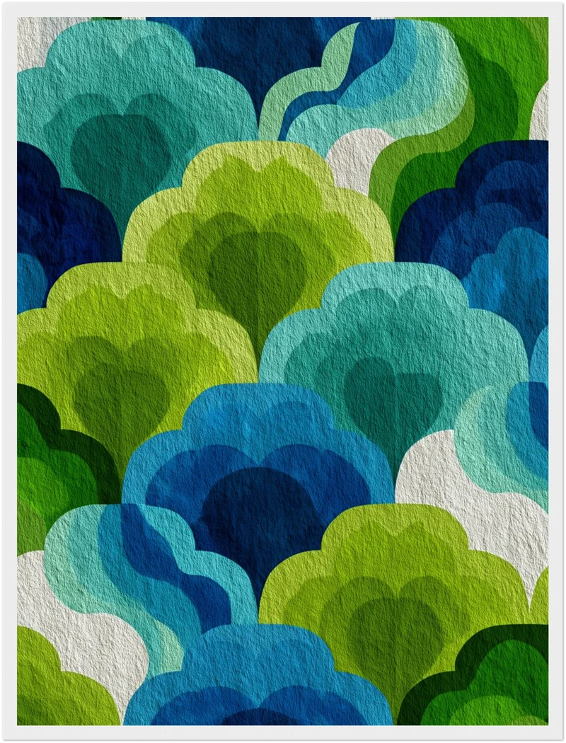 Wolken Formen Muster Poster