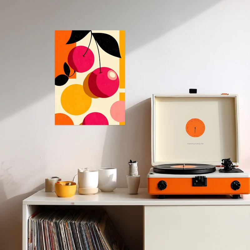 Kirschen Grafik Formen Poster