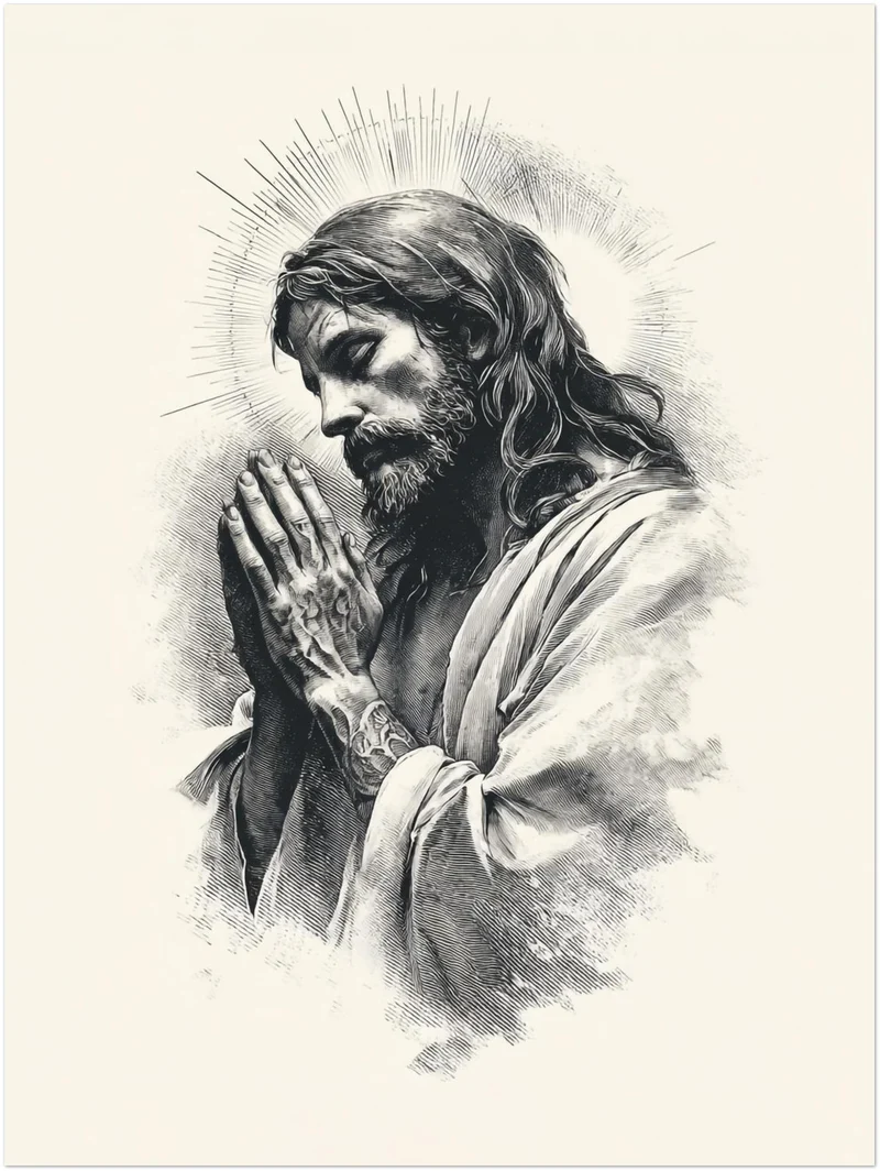 Betender Jesus Leinwandbild