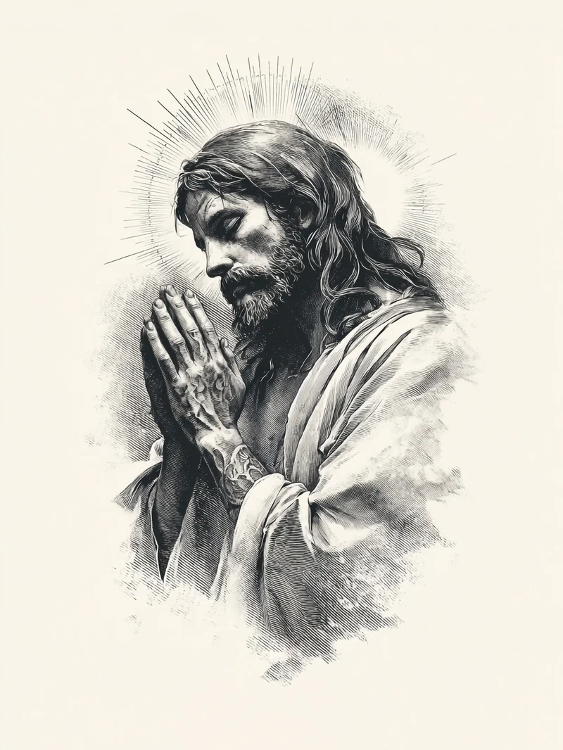 Betender Jesus Poster