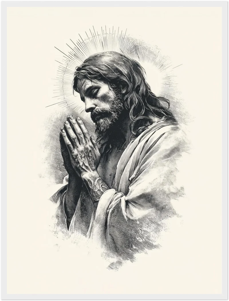 Betender Jesus Poster