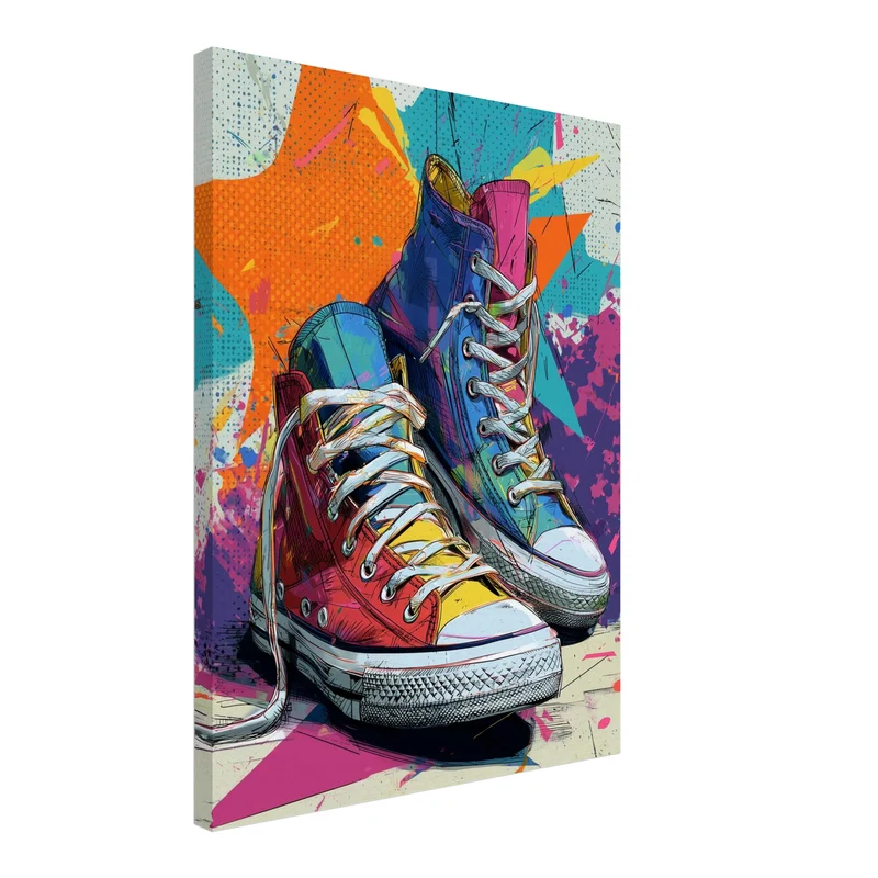 Bunte Sneaker Leinwandbild