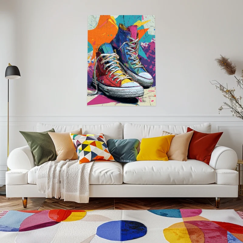 Bunte Sneaker Leinwandbild