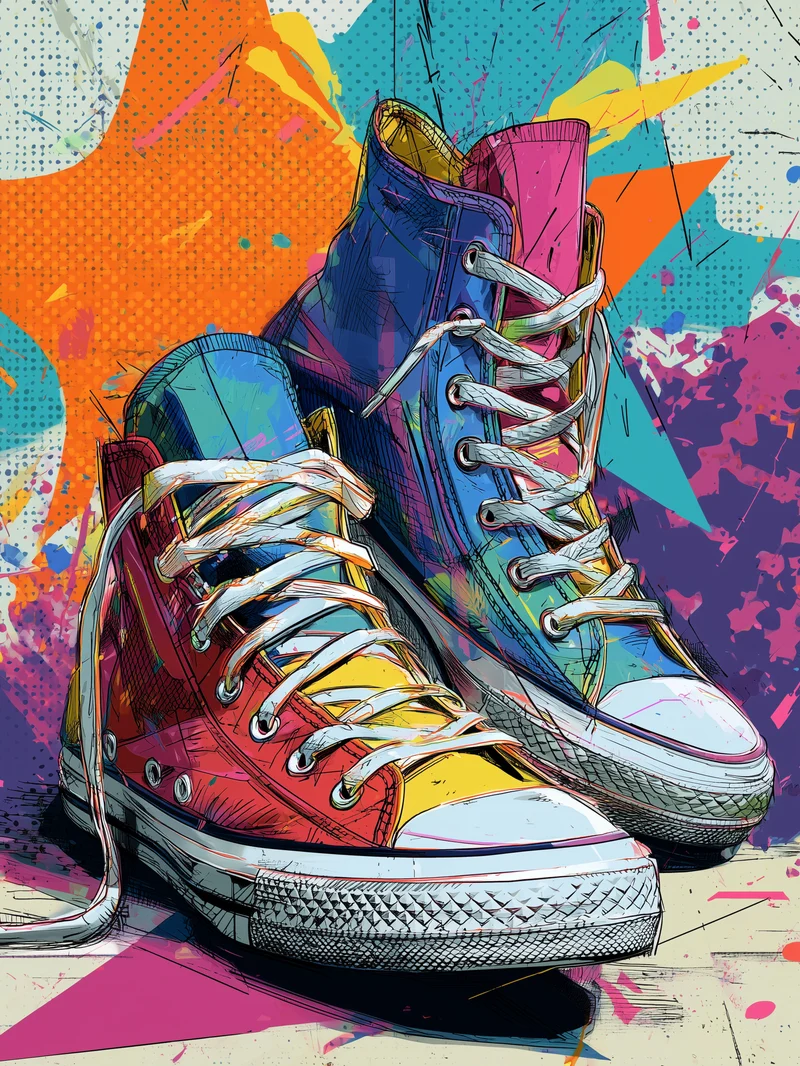 Bunte Sneaker Poster