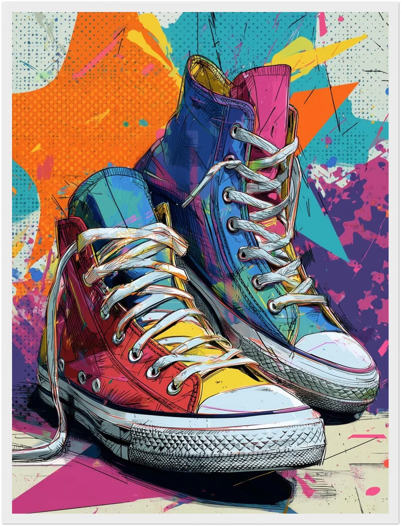 Bunte Sneaker Poster