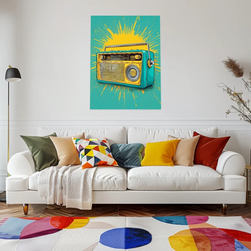 Farbiges Radio Poster