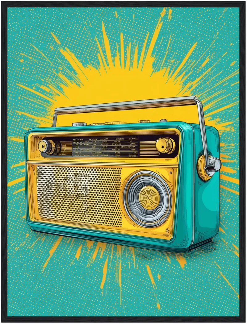 Farbiges Radio Poster