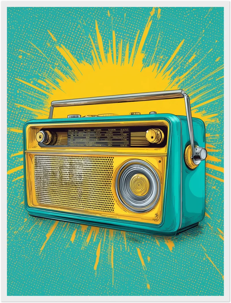 Farbiges Radio Poster