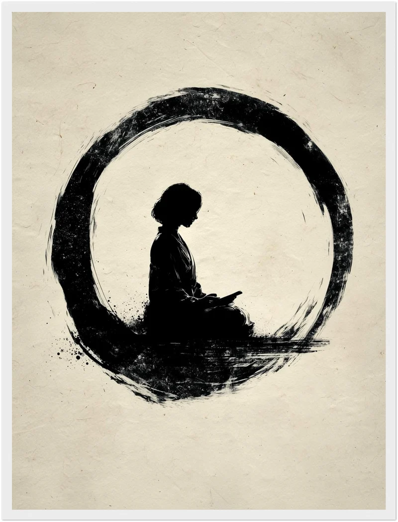 Mädchen im Kreis Poster