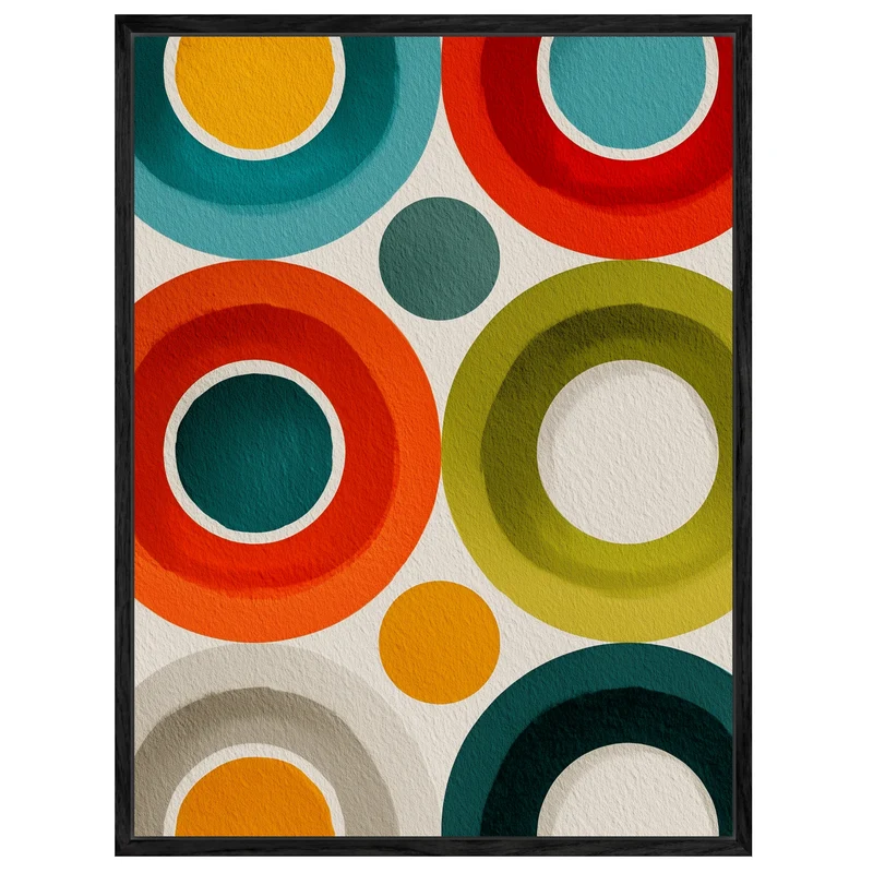Bunte Kreisformen Leinwandbild