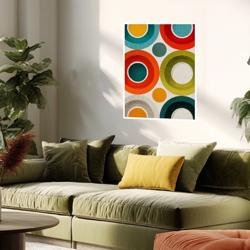 Bunte Kreisformen Poster
