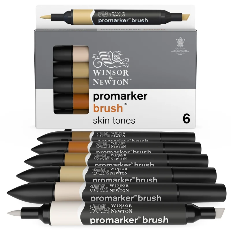 Winsor and Newton - Promarker Brush 6 Set SKIN TONES