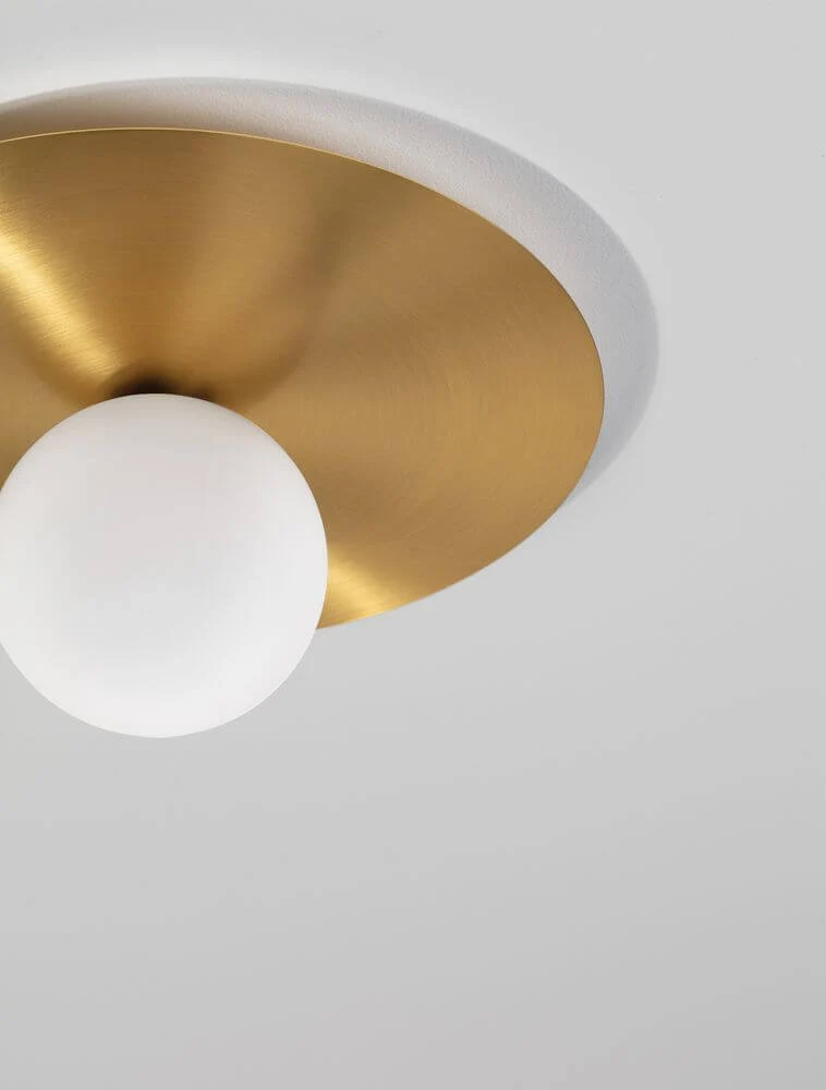 Indigo Deckenleuchte Gold, Weiß