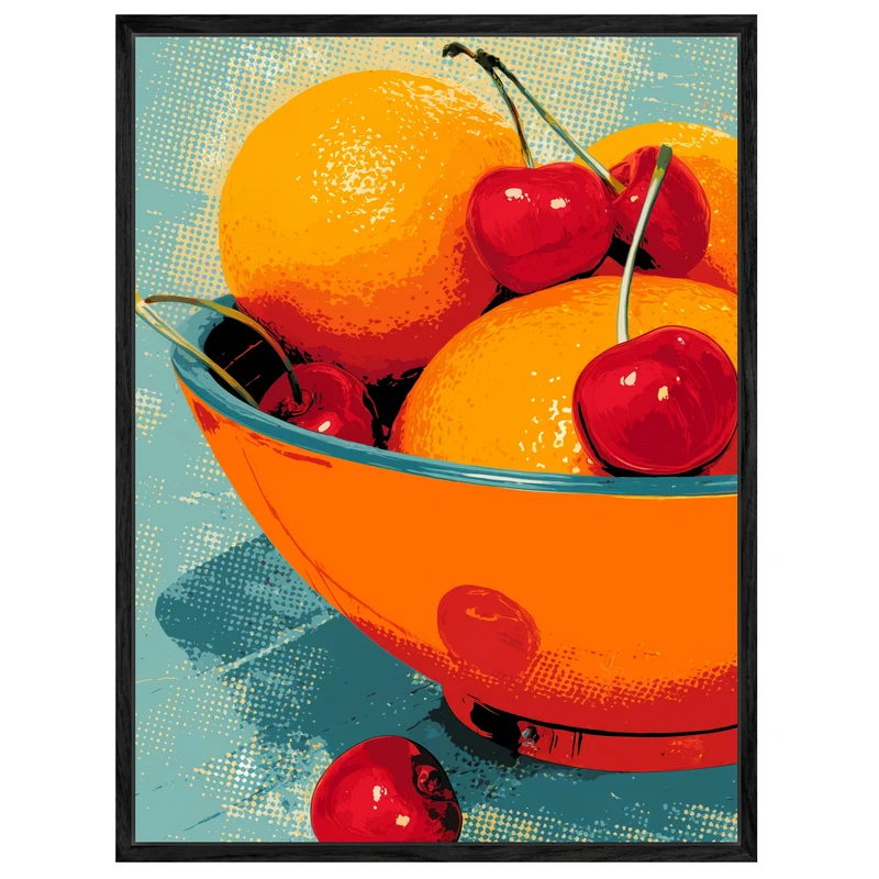 Bunte Obstschale Leinwandbild