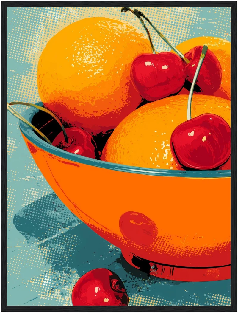 Bunte Obstschale Poster