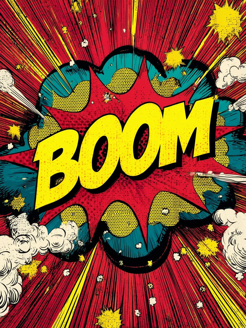 Comic-Explosion Boom Poster
