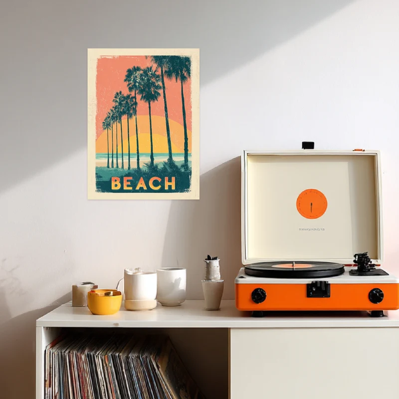 Palmen am Strand Poster