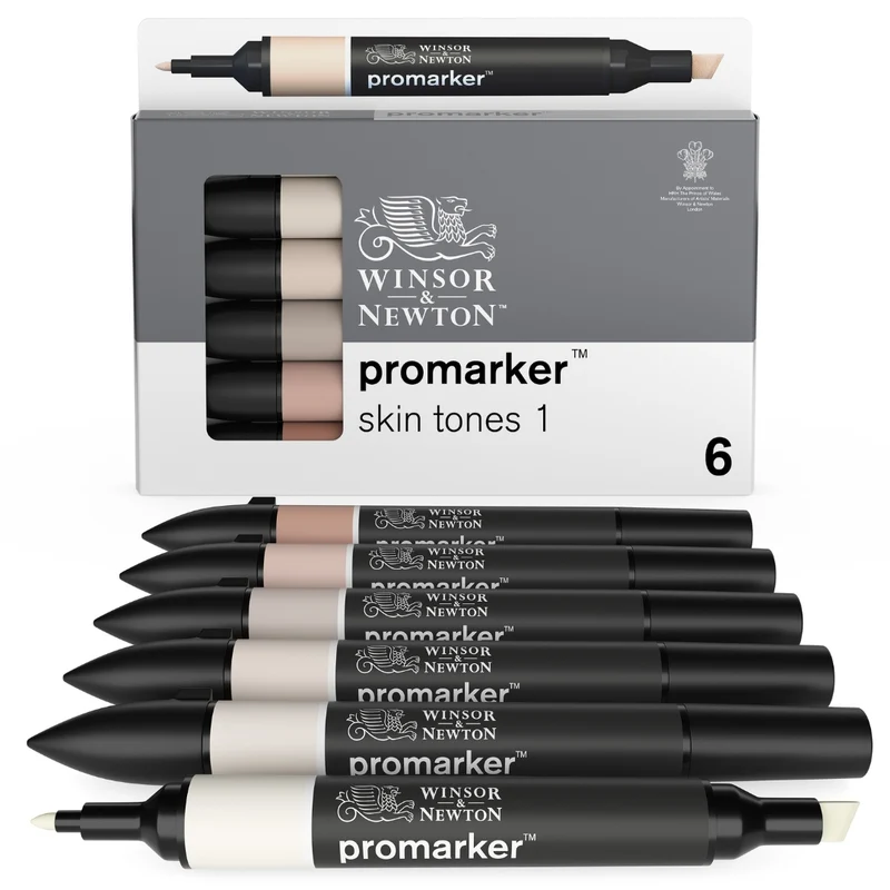 Winsor and Newton - PROMARKER 6 Set SKIN TONES SET 1
