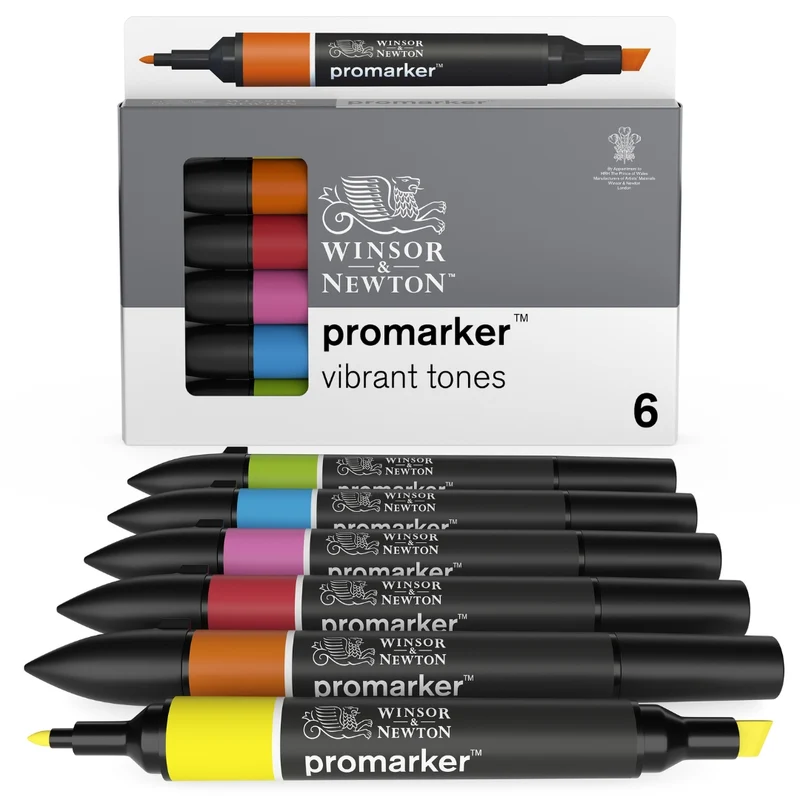 Winsor and Newton - PROMARKER 6 Set VIBRANT TONES