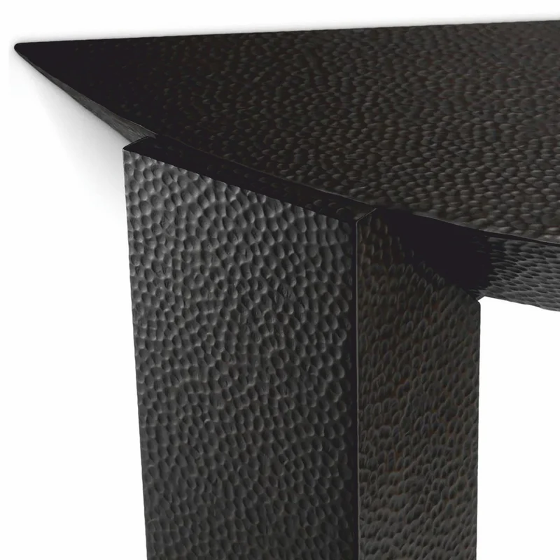 Casa Padrino Luxus Aluminium Konsole Bronze 140 cm - Luxus Aluminium Möbel
