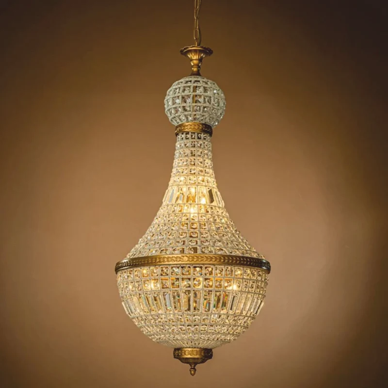 Casa Padrino Barock Kristall Kronleuchter Gold Ø 50 x H. 110 cm - Barock Leuchten