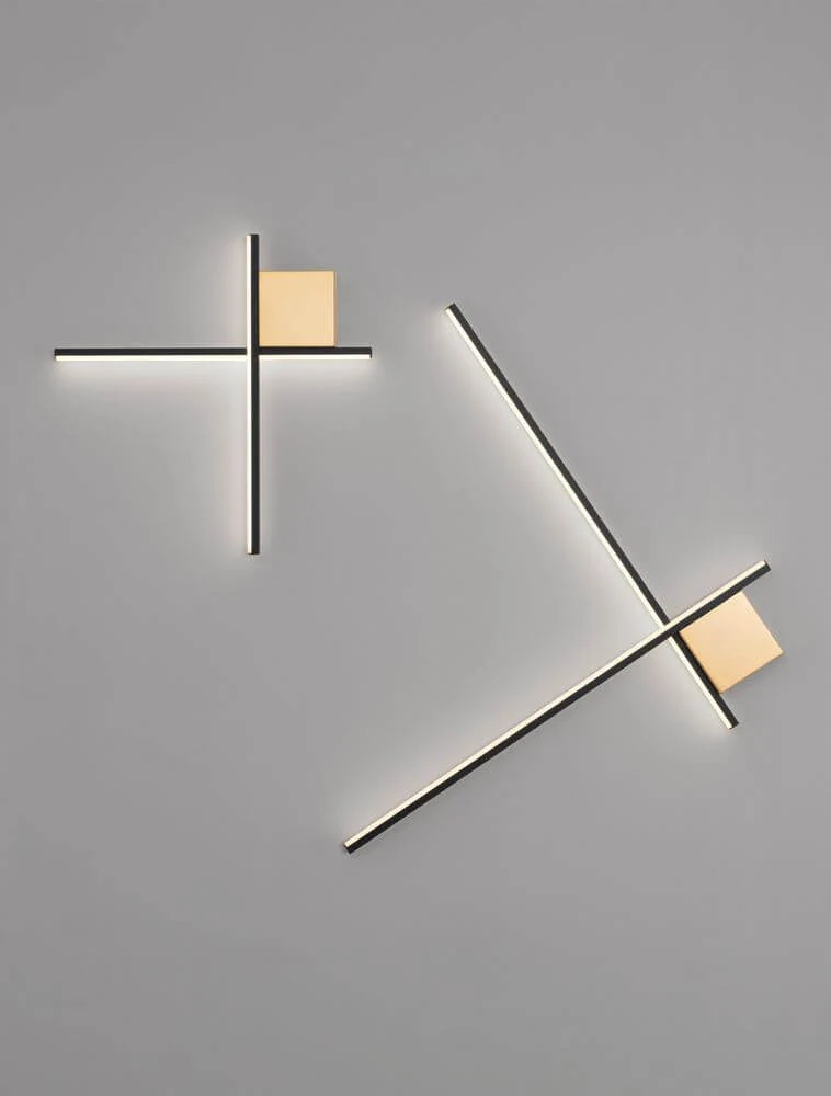 Cross LED Wandleuchte 50cm 2-flammig 2700K