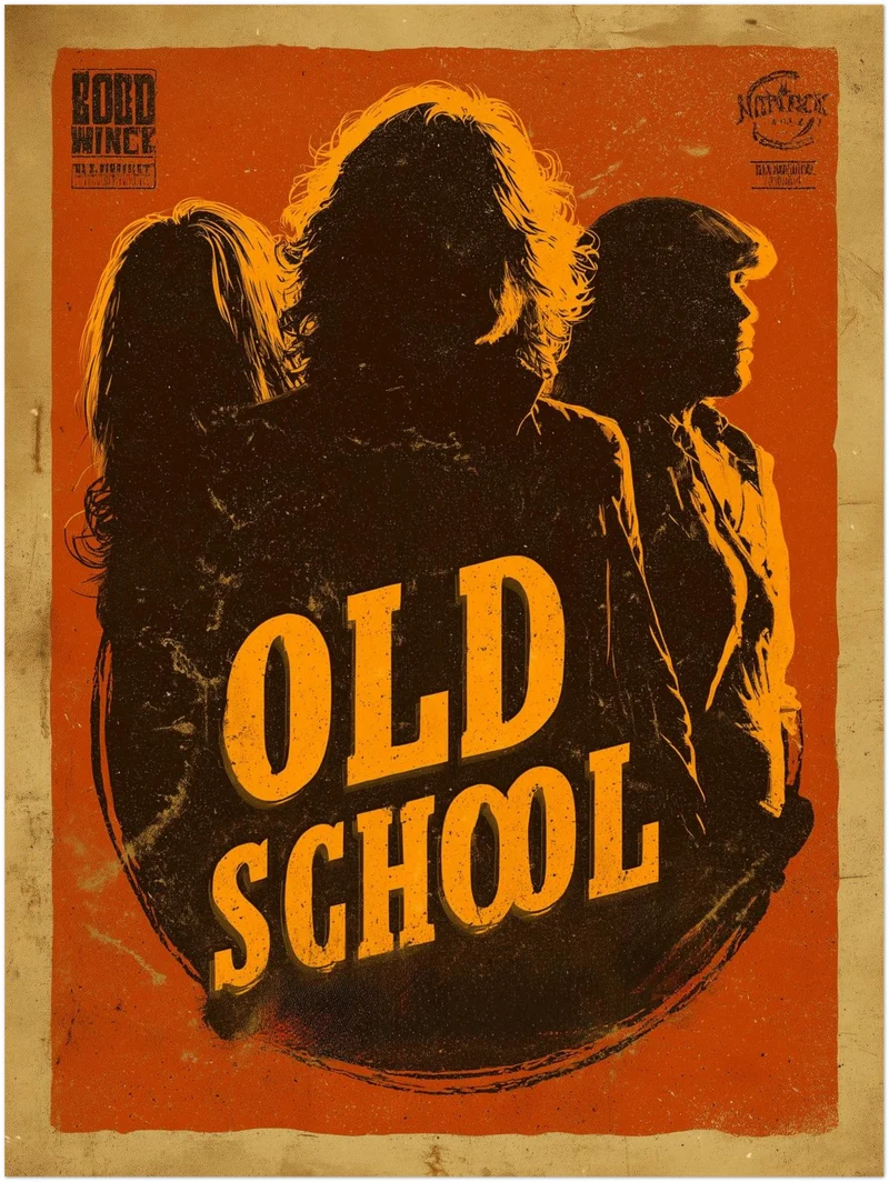 Oldschool Silhouettenfiguren Leinwandbild