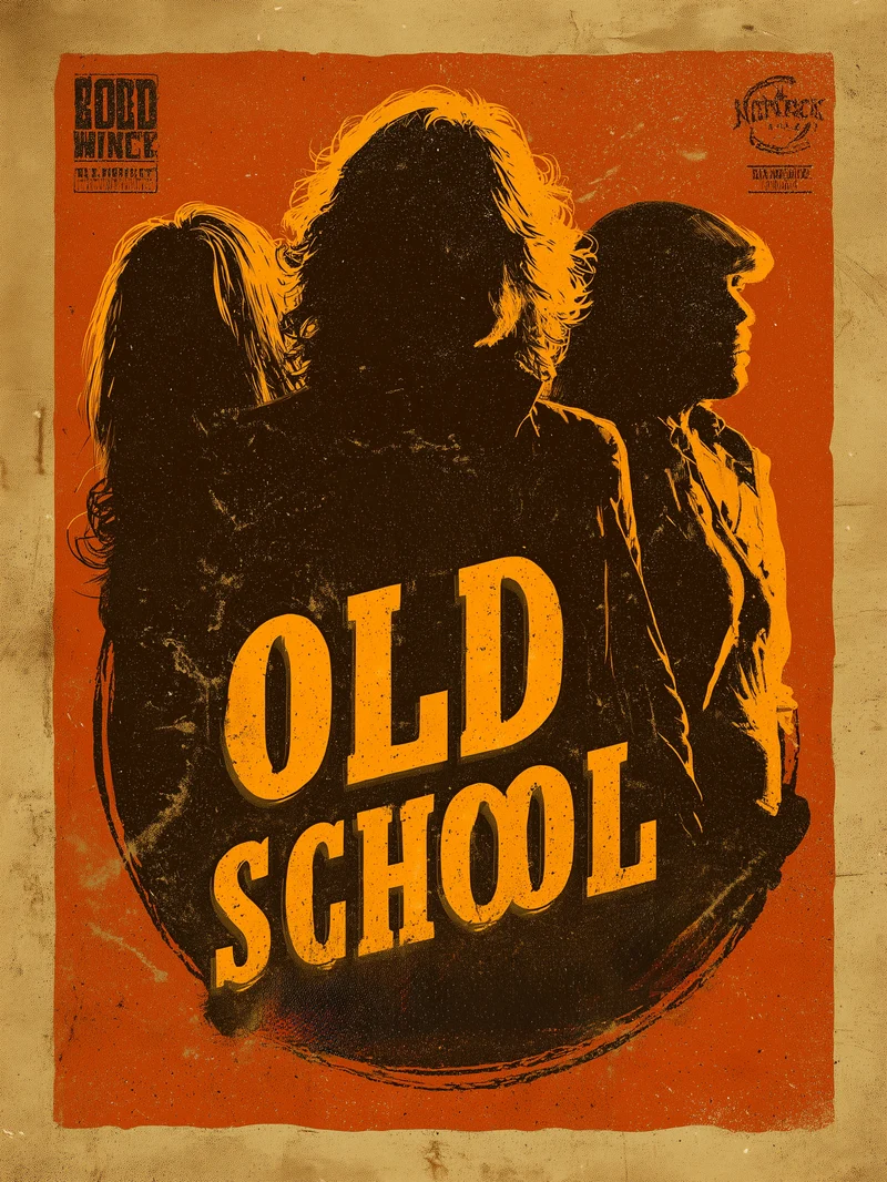 Oldschool Silhouettenfiguren Poster