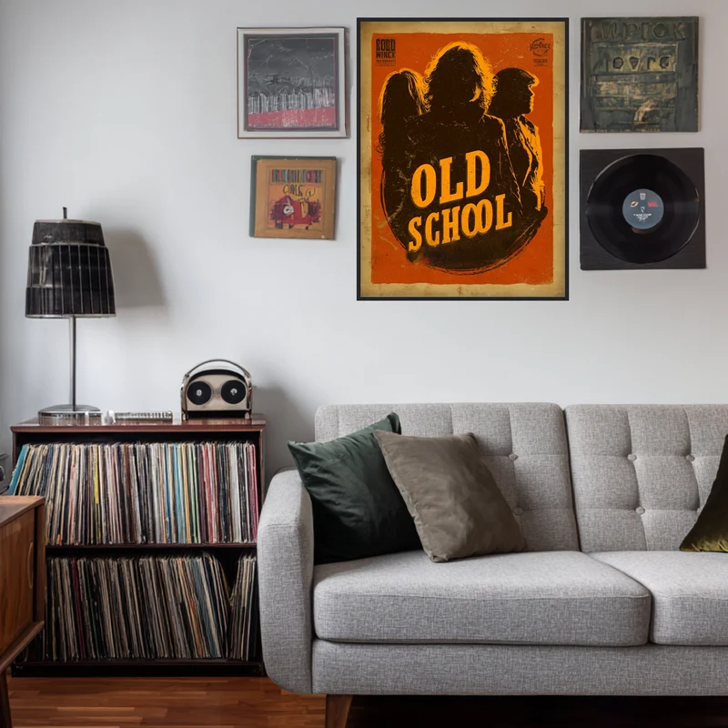 Oldschool Silhouettenfiguren Poster