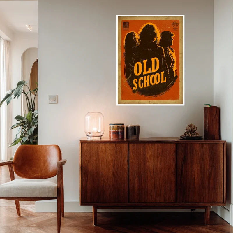 Oldschool Silhouettenfiguren Poster