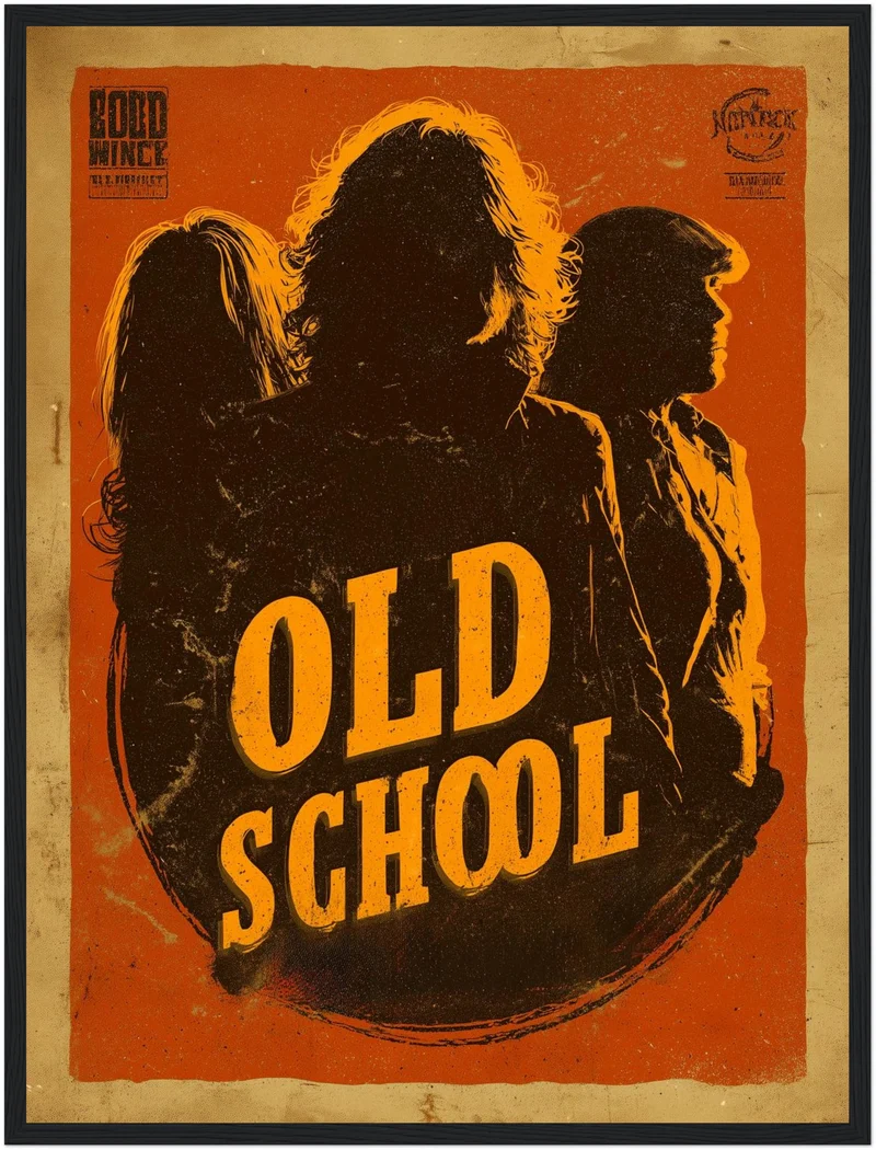 Oldschool Silhouettenfiguren Poster