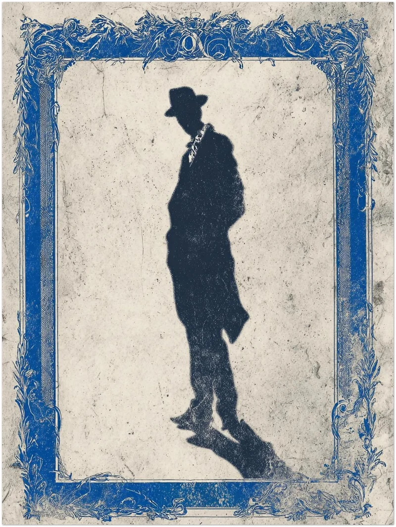 Silhouette Mann Leinwandbild