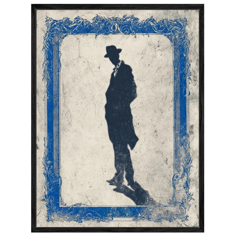 Silhouette Mann Leinwandbild