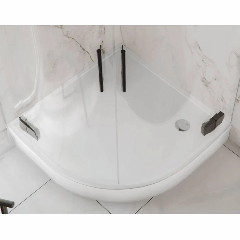 Casa Padrino Luxus Duschwanne Hochglanz Weiß 89,5 cm - Badezimmer Interior