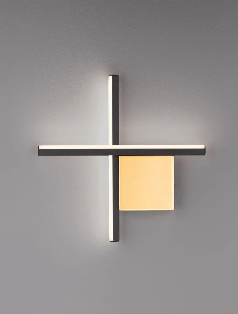 Cross LED Wandleuchte 30cm 2-flammig 2700K