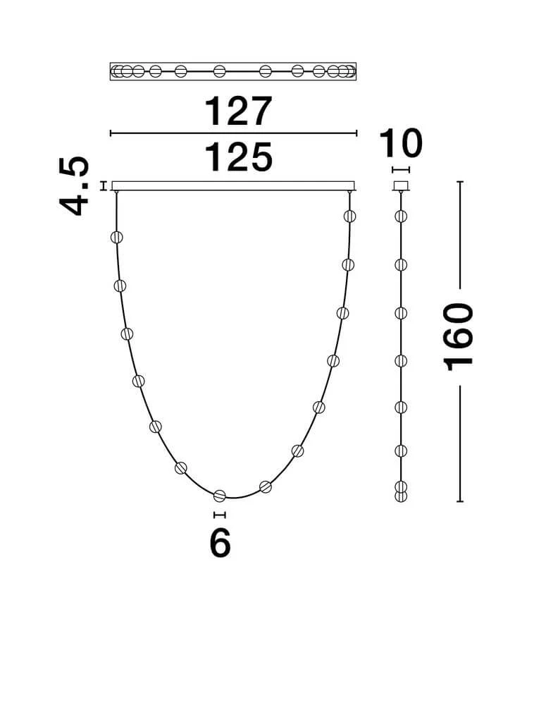 Alcinoe LED Pendelleuchte 3000K Schwarz, Gold