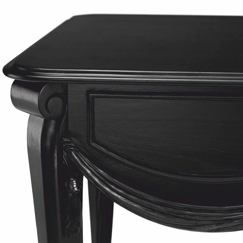 Casa Padrino Luxus Barock Schreibtisch Schwarz 160 cm - Barock Büro Möbel