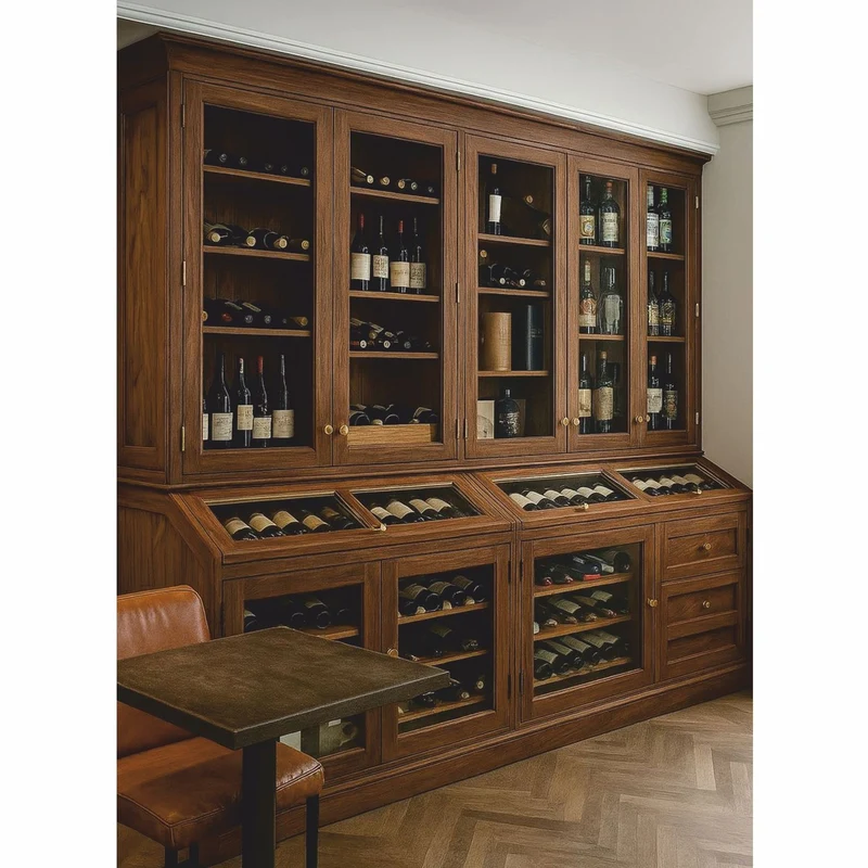 Casa Padrino Landhausstil Weinschrank Dunkelbraun 240 cm - Landhausstil Bar Möbel